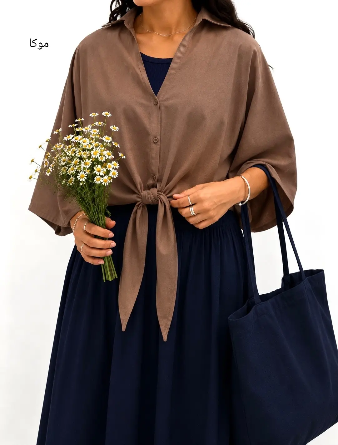 شومیز گره ای لینن آنیا
